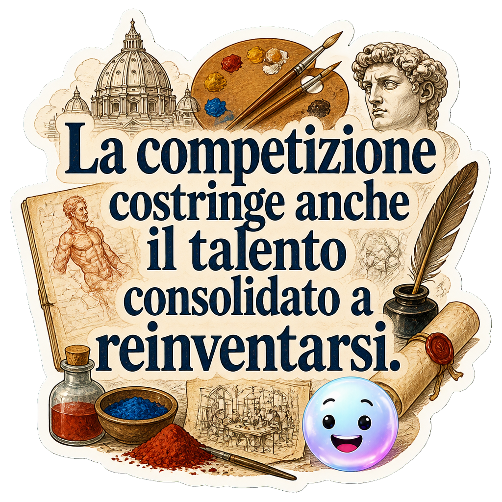 La competizione costringe anche il talento consolidato a reinventarsi.