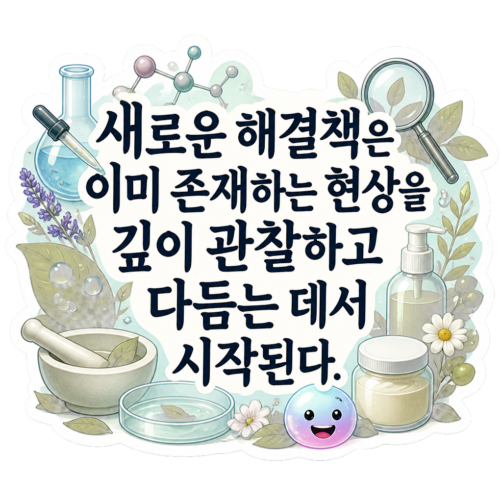 새로운 해결책은 이미 존재하는 현상을 깊이 관찰하고 다듬는 데서 시작된다.