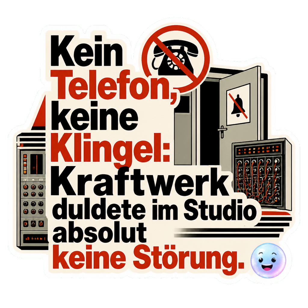 Kein Telefon, keine Klingel: Kraftwerk duldete im Studio absolut keine Störung.