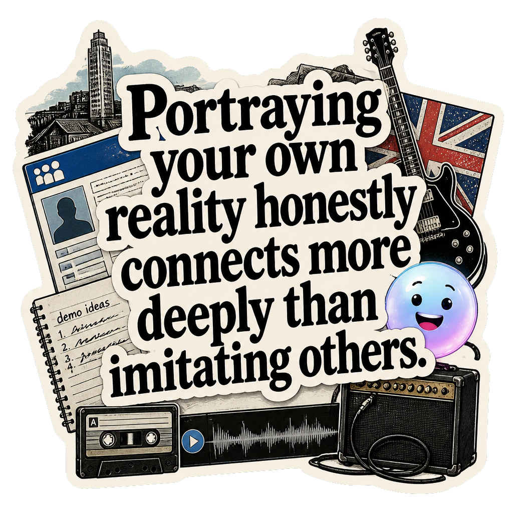 Portraying your own reality honestly connects more deeply than imitating others.