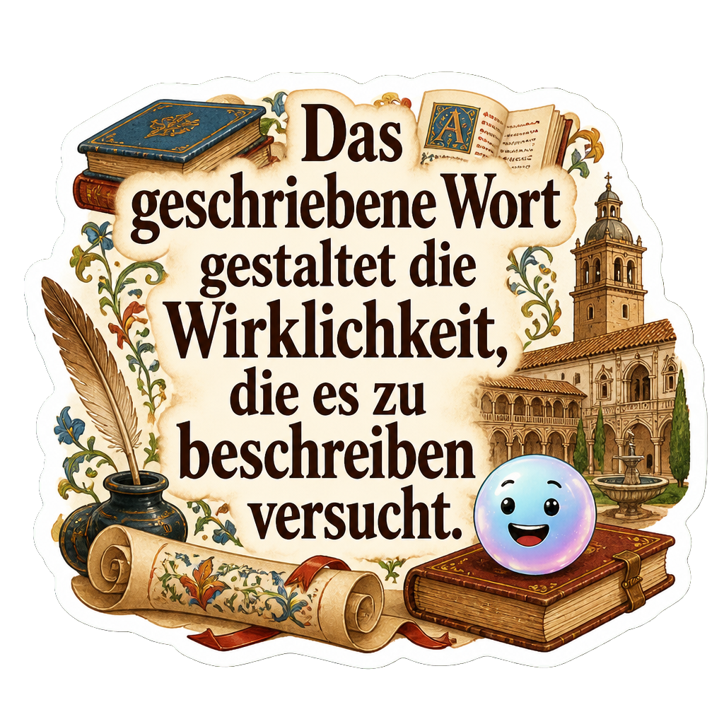 Das geschriebene Wort gestaltet die Wirklichkeit, die es zu beschreiben versucht.