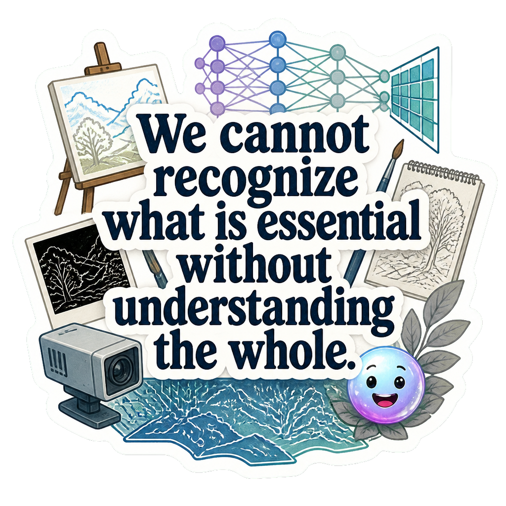 We cannot recognize what is essential without understanding the whole.