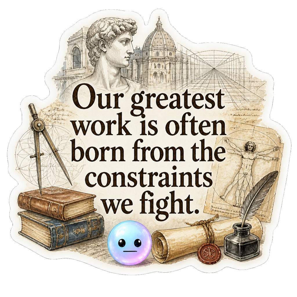 Our greatest work is often born from the constraints we fight.
