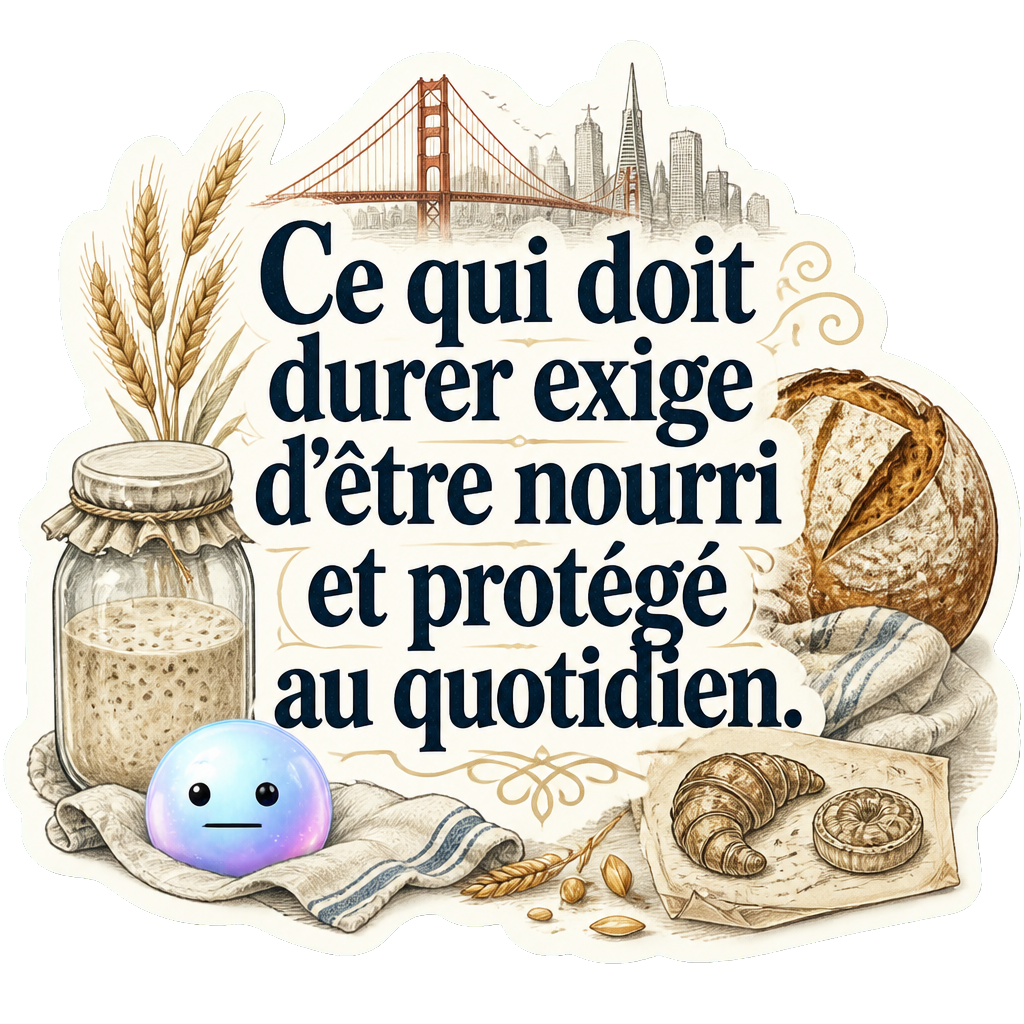 Ce qui doit durer exige d'être nourri et protégé au quotidien.