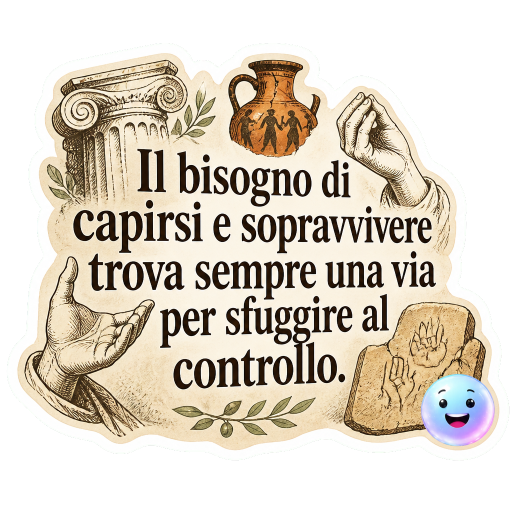 Il bisogno di capirsi e sopravvivere trova sempre una via per sfuggire al controllo.