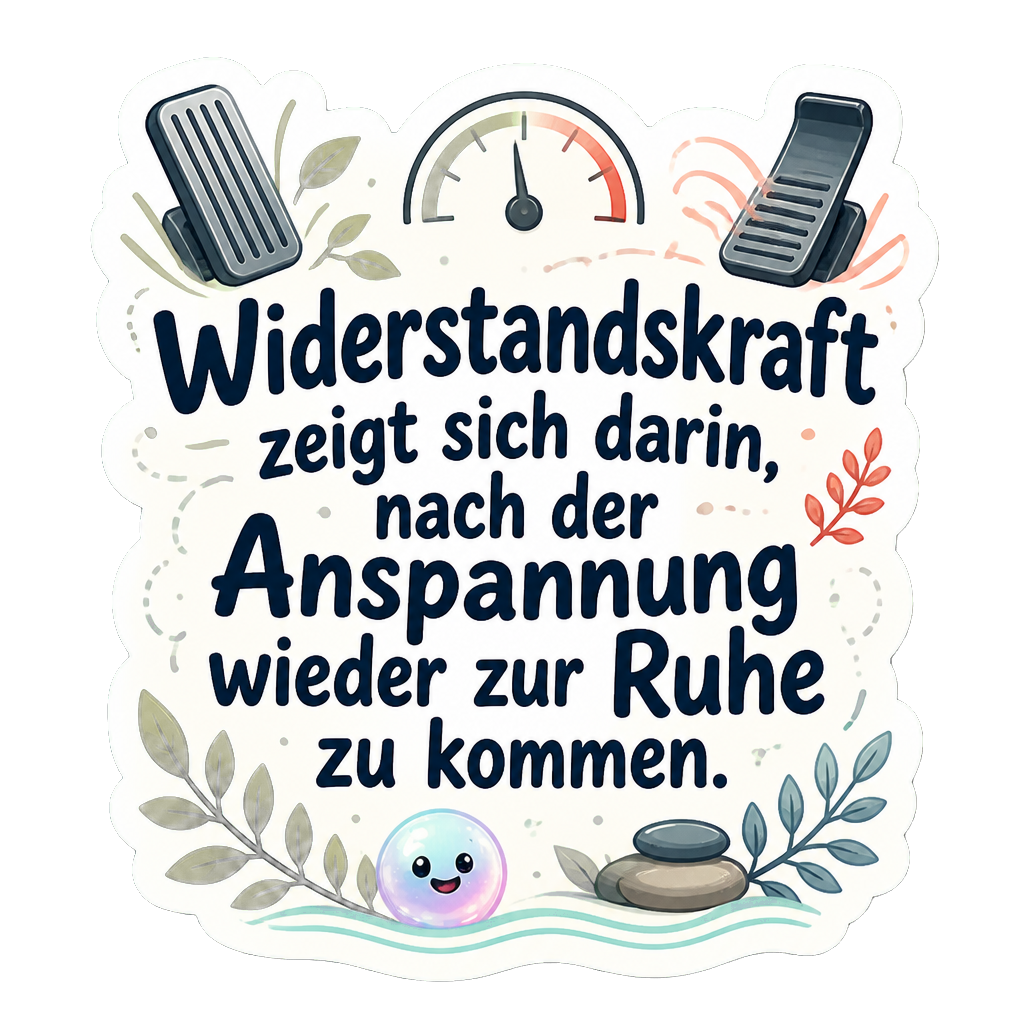 Widerstandskraft zeigt sich darin, nach der Anspannung wieder zur Ruhe zu kommen.