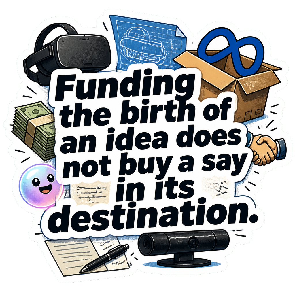 Funding the birth of an idea does not buy a say in its destination.