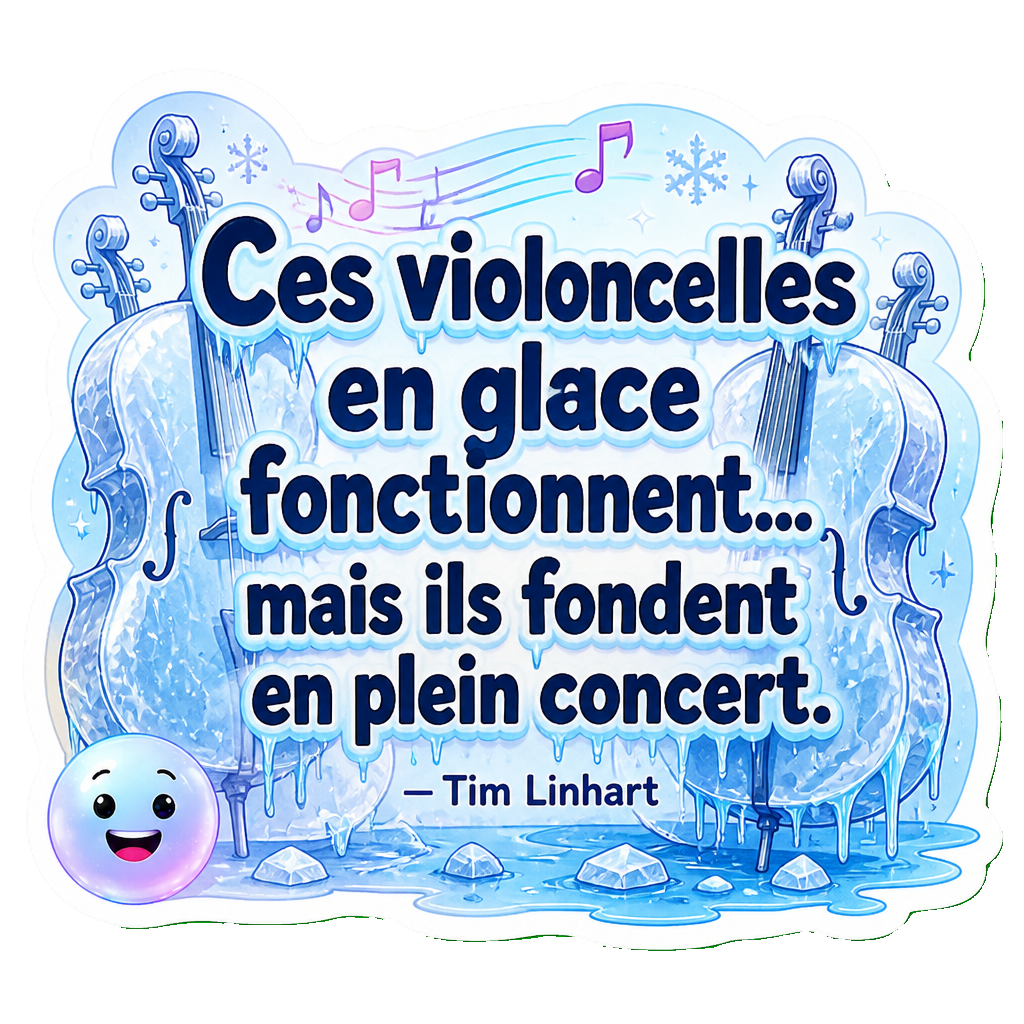 Ces violoncelles en glace fonctionnent... mais ils fondent en plein concert.
