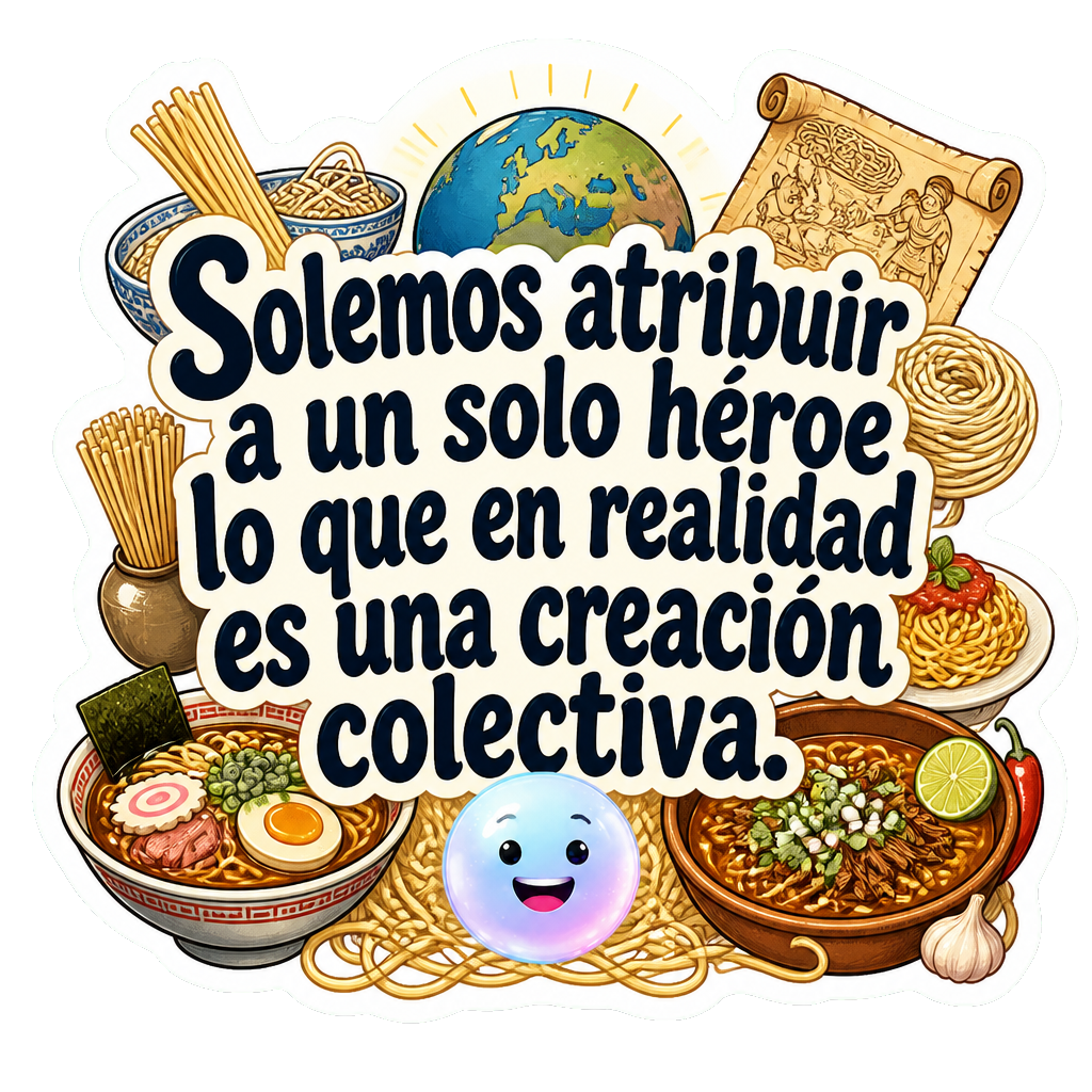 Solemos atribuir a un solo héroe lo que en realidad es una creación colectiva.