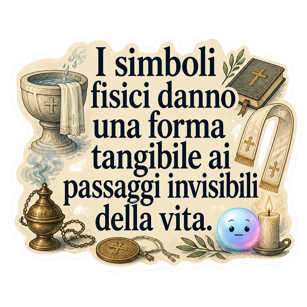 I simboli fisici danno una forma tangibile ai passaggi invisibili della vita.