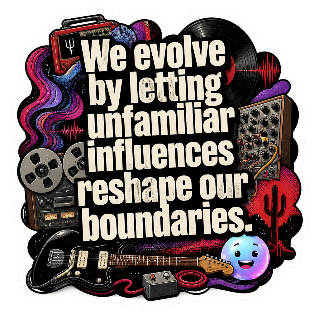 We evolve by letting unfamiliar influences reshape our boundaries.