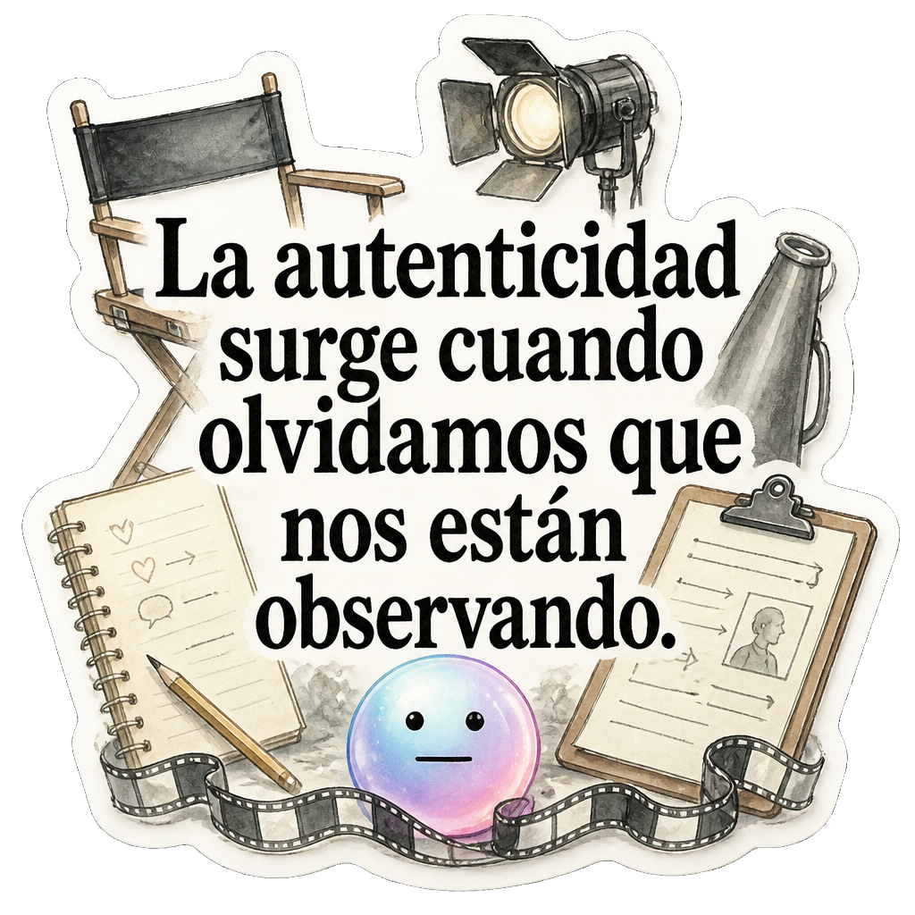 La autenticidad surge cuando olvidamos que nos están observando.