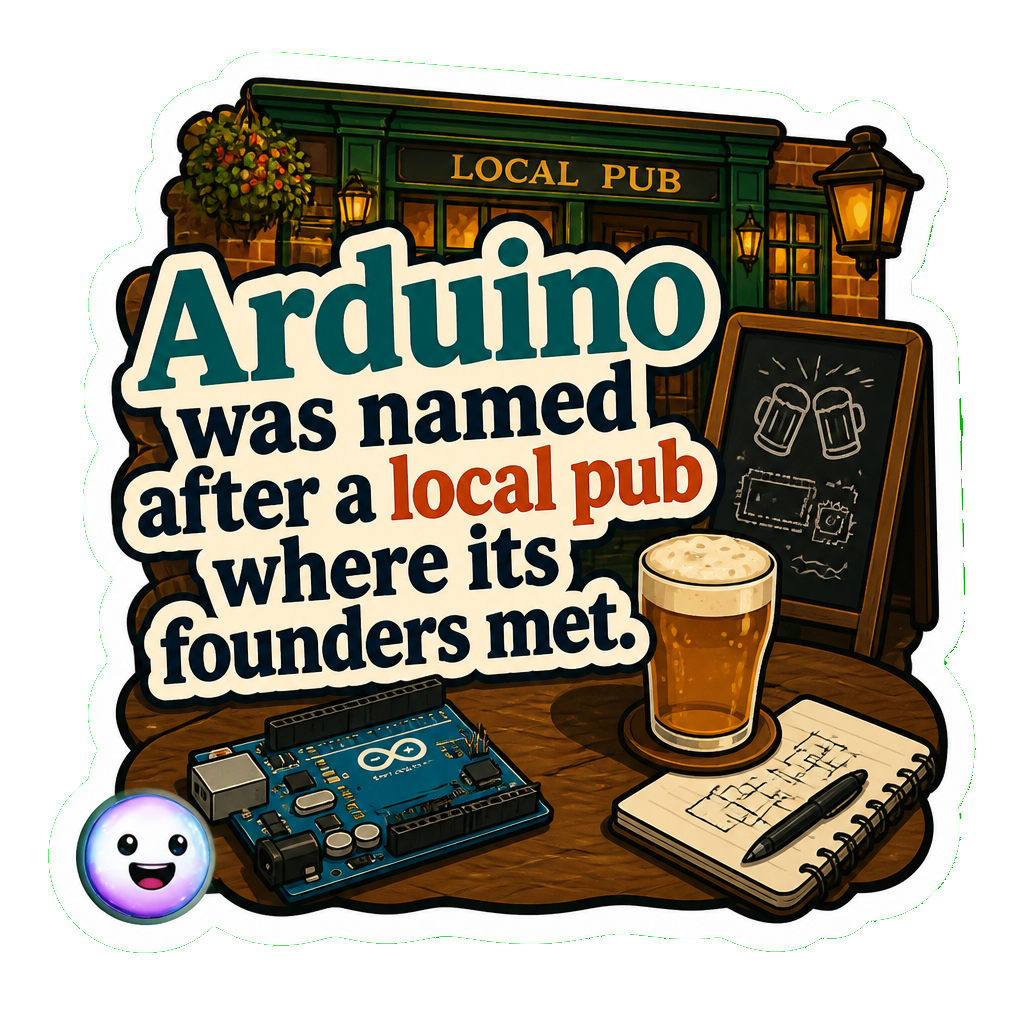 Arduino was named after a local pub where its founders met.