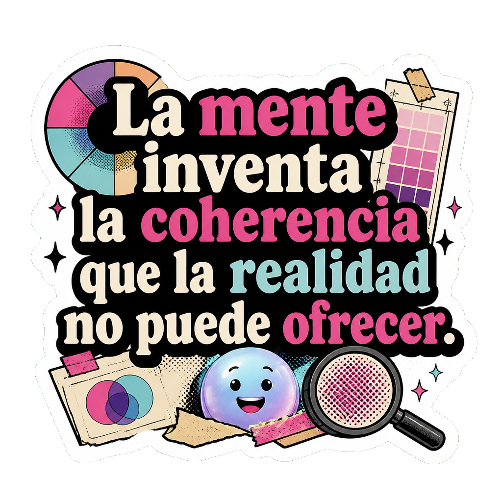 La mente inventa la coherencia que la realidad no puede ofrecer.