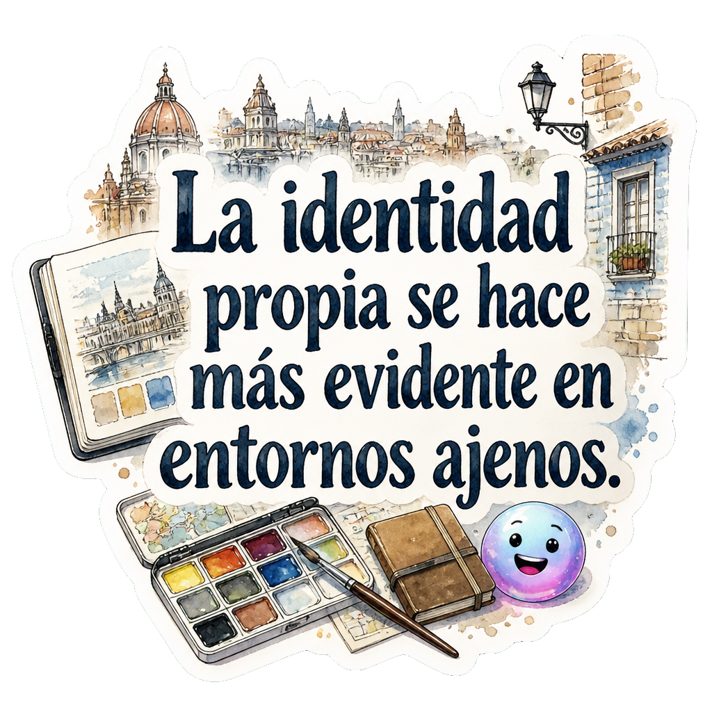 La identidad propia se hace más evidente en entornos ajenos.