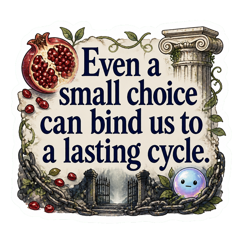 Even a small choice can bind us to a lasting cycle.