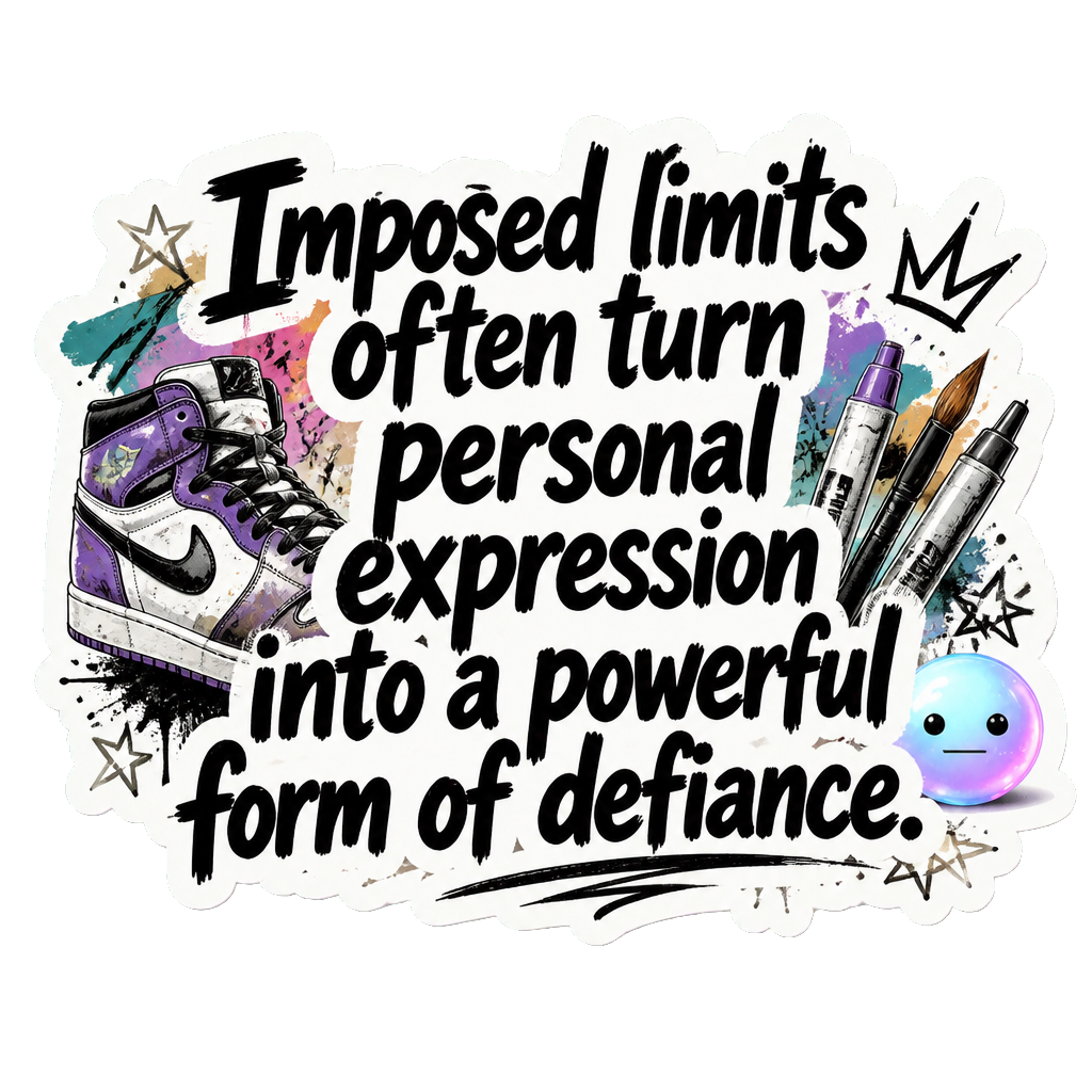 Imposed limits often turn personal expression into a powerful form of defiance.
