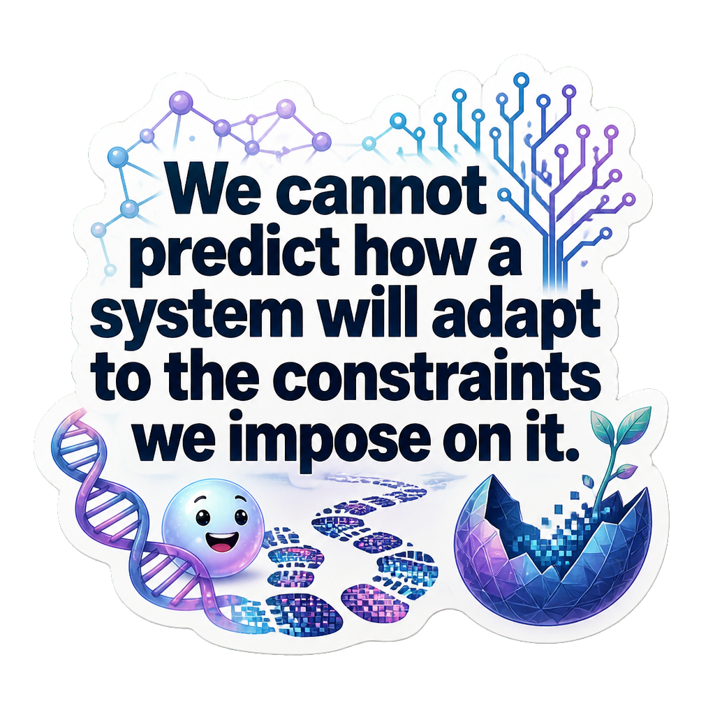 We cannot predict how a system will adapt to the constraints we impose on it.