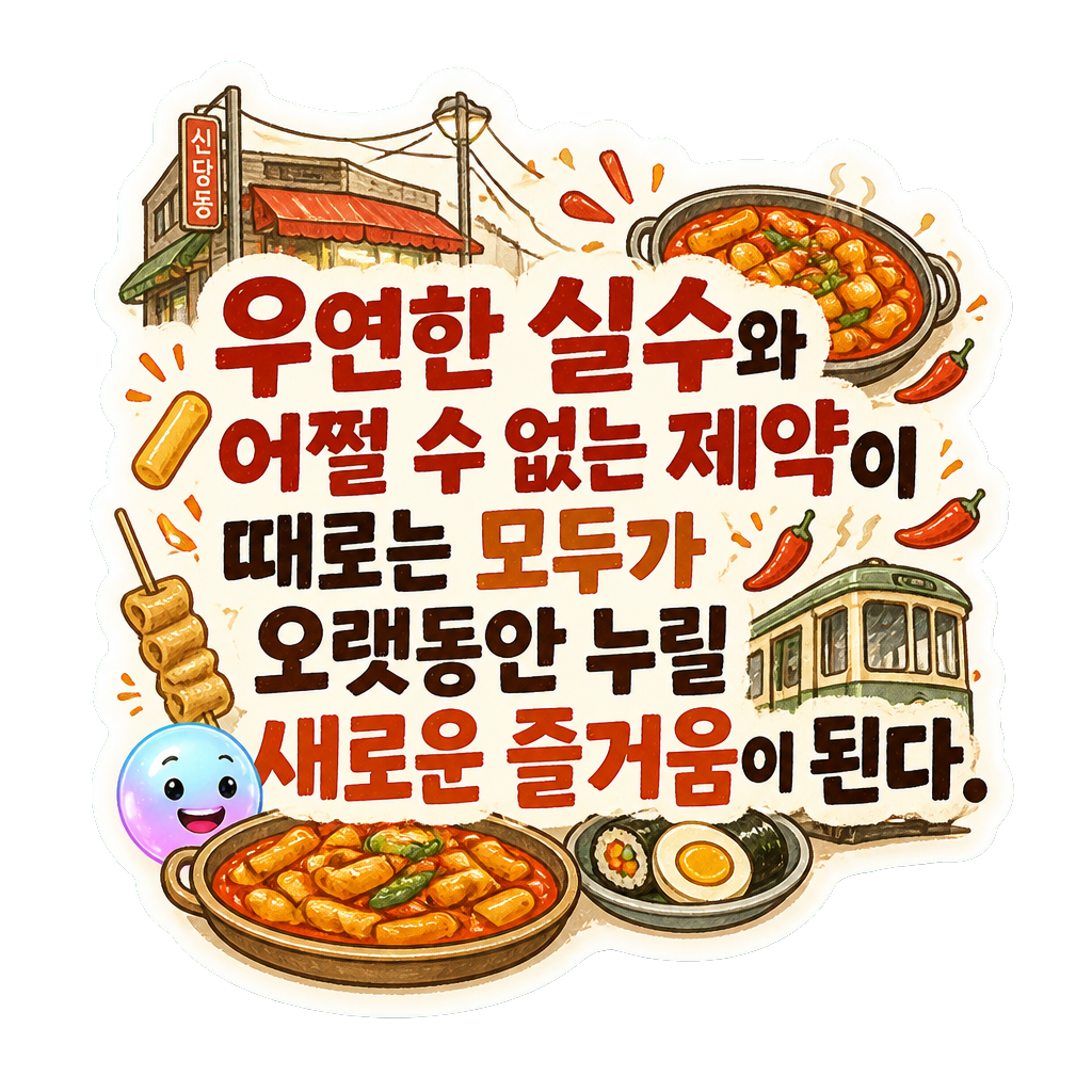 우연한 실수와 어쩔 수 없는 제약이 때로는 모두가 오랫동안 누릴 새로운 즐거움이 된다.