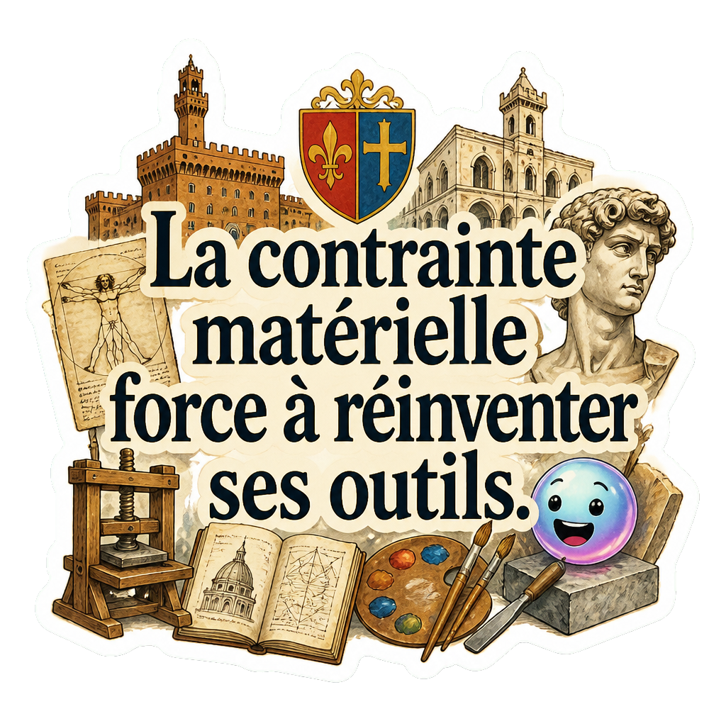 La contrainte matérielle force à réinventer ses outils.