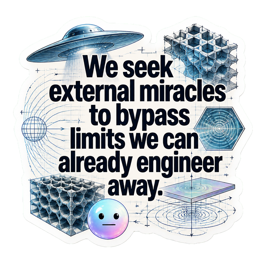 We seek external miracles to bypass limits we can already engineer away.