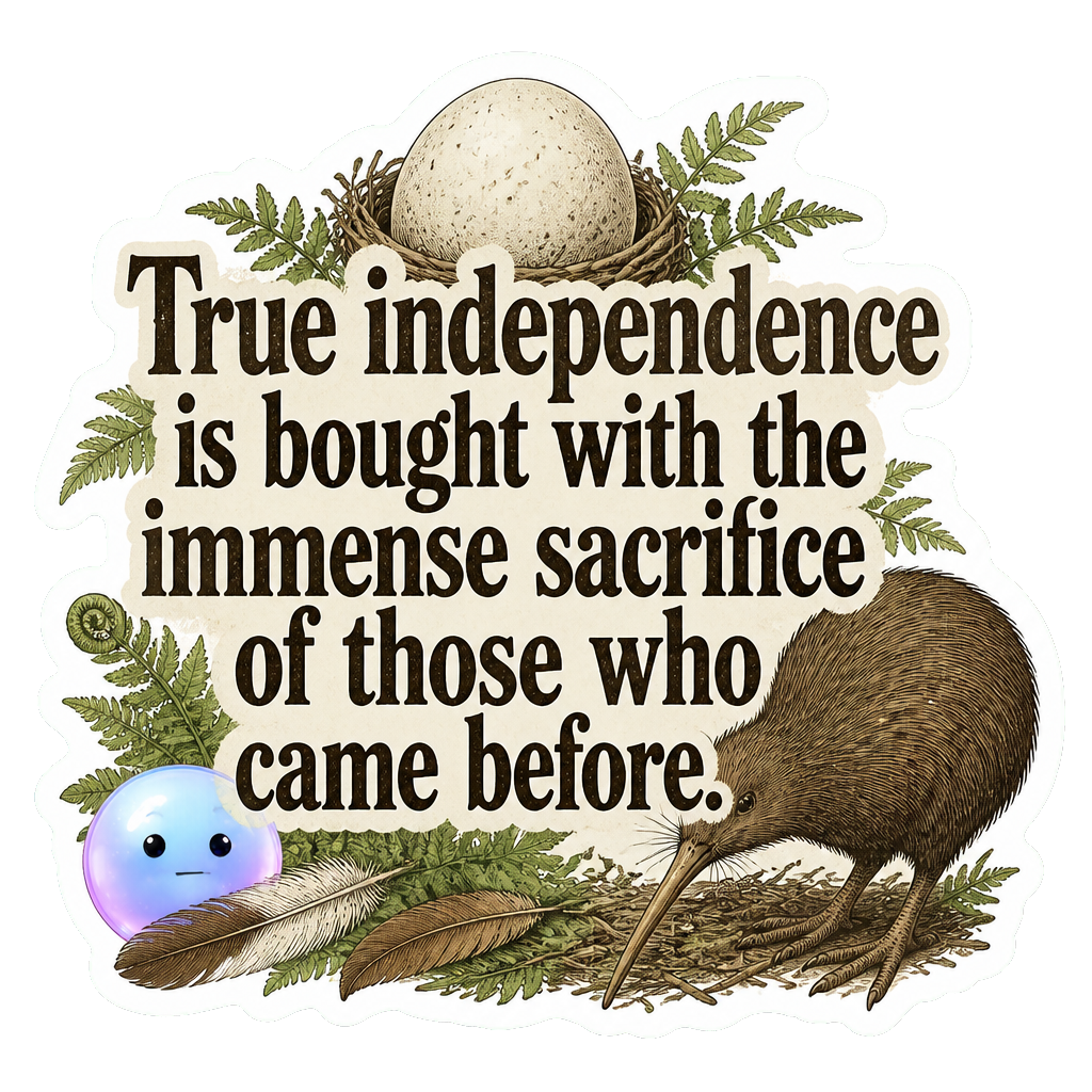 True independence is bought with the immense sacrifice of those who came before.