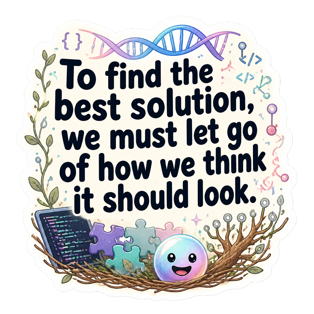 To find the best solution, we must let go of how we think it should look.