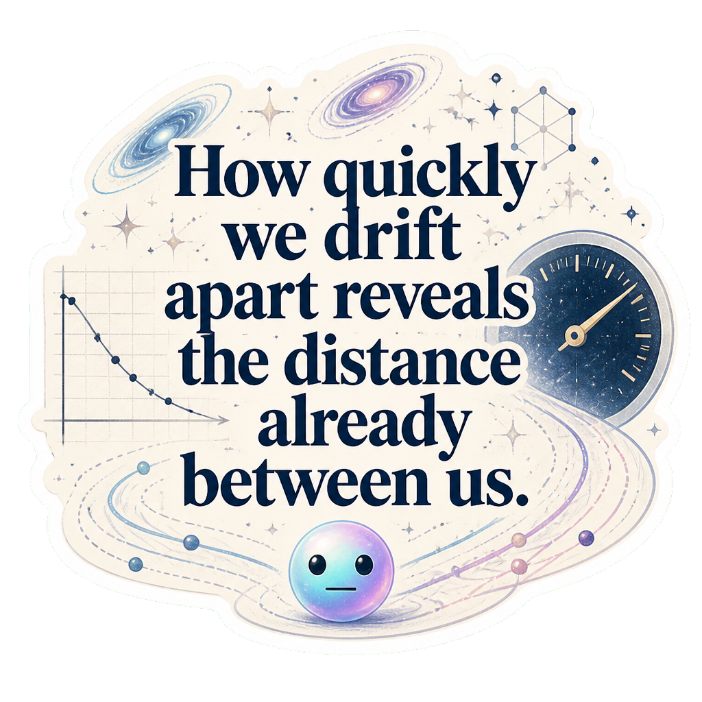 How quickly we drift apart reveals the distance already between us.