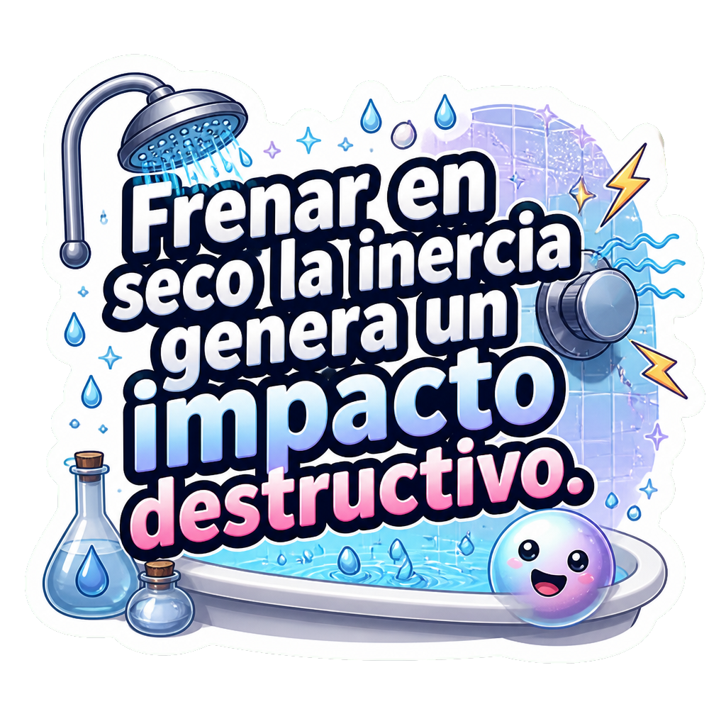 Frenar en seco la inercia genera un impacto destructivo.