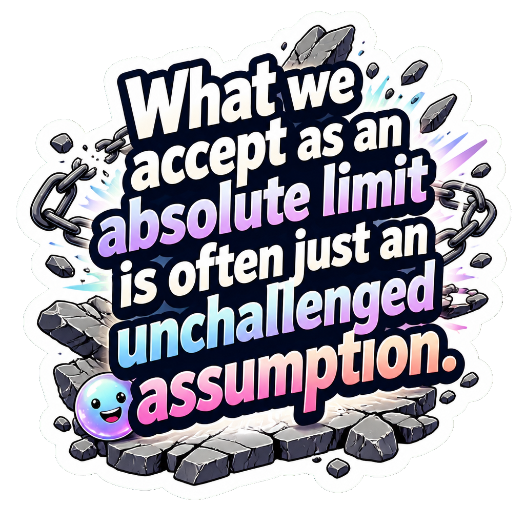 What we accept as an absolute limit is often just an unchallenged assumption.