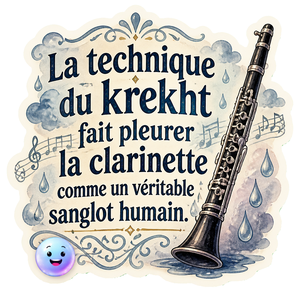 La technique du krekht fait pleurer la clarinette comme un véritable sanglot humain.