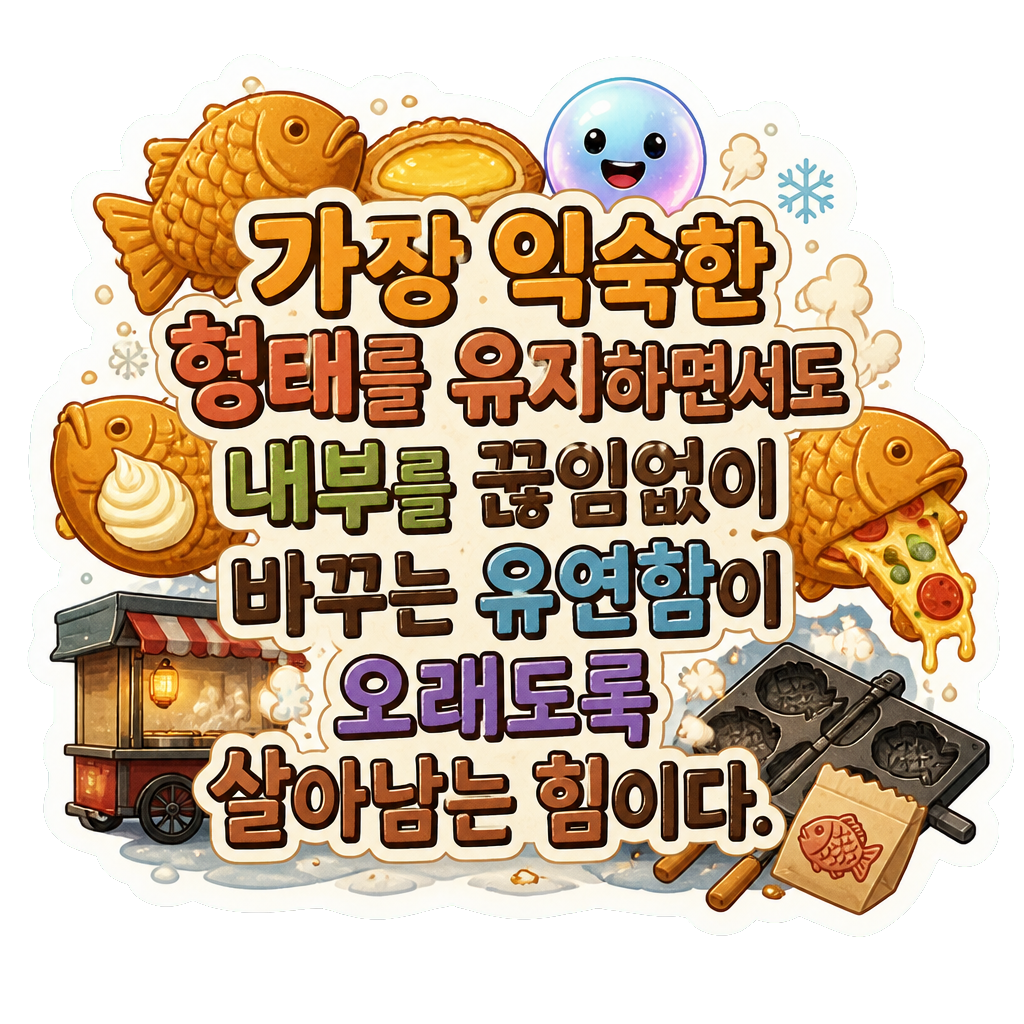 가장 익숙한 형태를 유지하면서도 내부를 끊임없이 바꾸는 유연함이 오래도록 살아남는 힘이다.