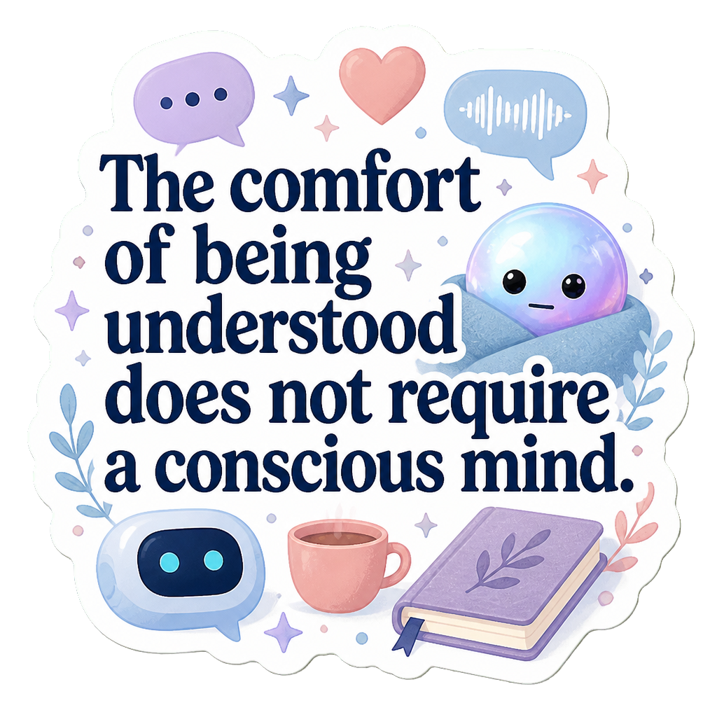 The comfort of being understood does not require a conscious mind.