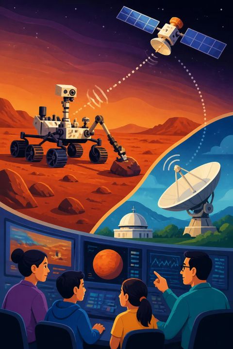 Los rovers no nos hablan directo, usan satélites en Marte como mensajeros.