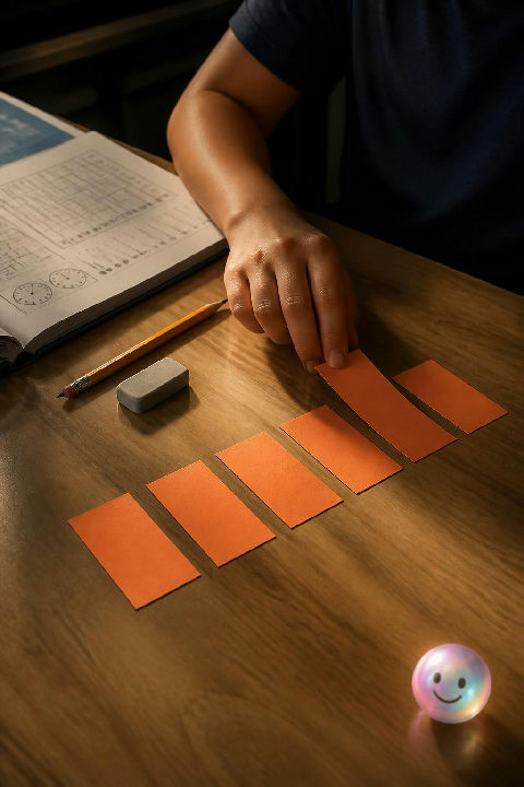 Rearranging six single-digit cards creates dozens of entirely new mathematical values.
