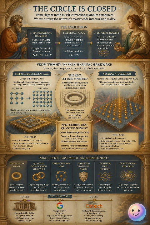 Perfect mathematical symmetry now allows physical quantum computers to heal themselves
