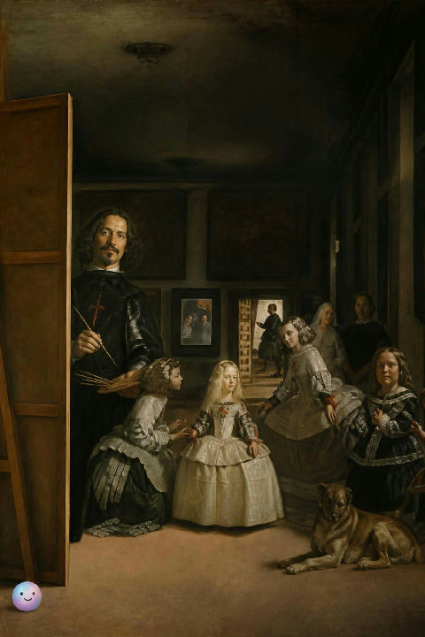 Diego Velázquez inserted himself into Las Meninas to stare directly back at the viewer.