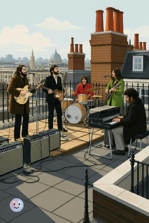 Their final stage wasn't a stadium, just a chilly London office rooftop.