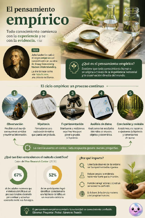 John Locke's 1690 theory states that all human knowledge comes from our senses.