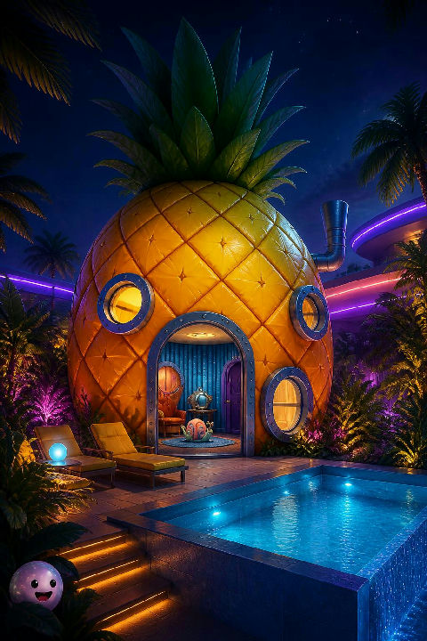 Guests can stay inside a giant pineapple villa at the Nickelodeon resort in Punta Cana.