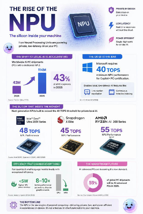 Silicon chips now feature dedicated hardware designed to process your private AI locally.