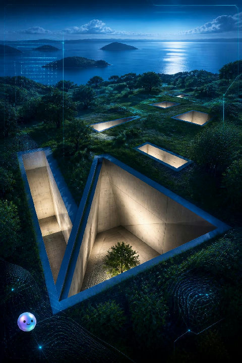Tadao Ando buried his concrete masterpiece to protect the Seto Inland Sea National Park.