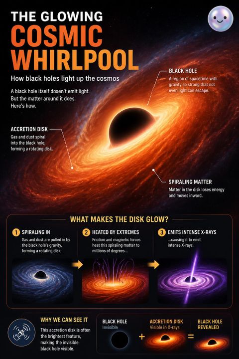 The glowing cosmic whirlpool