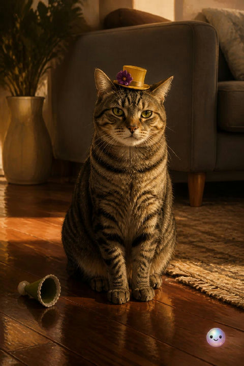 Humans have dressed cats in tiny hats for photos since the 1870s.