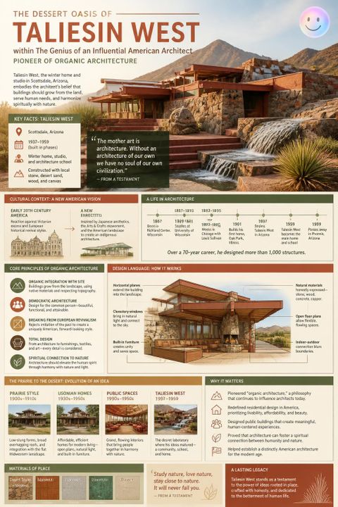 The desert oasis of Taliesin West
